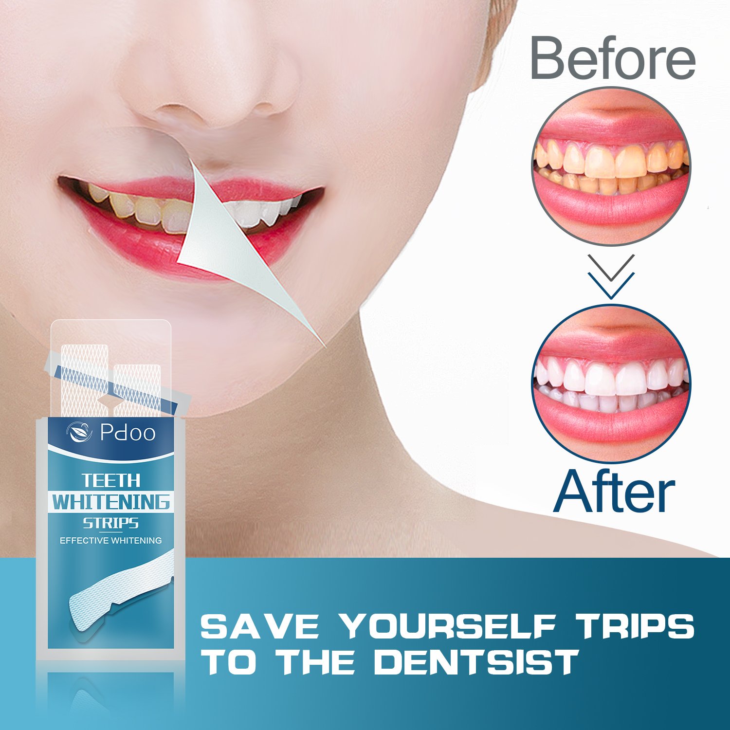 Teeth Whitening Strips for Sensitive Teeth 14 Treatments - Image 4